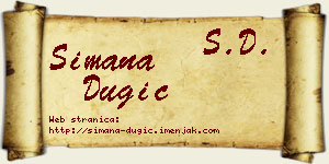 Simana Dugić vizit kartica